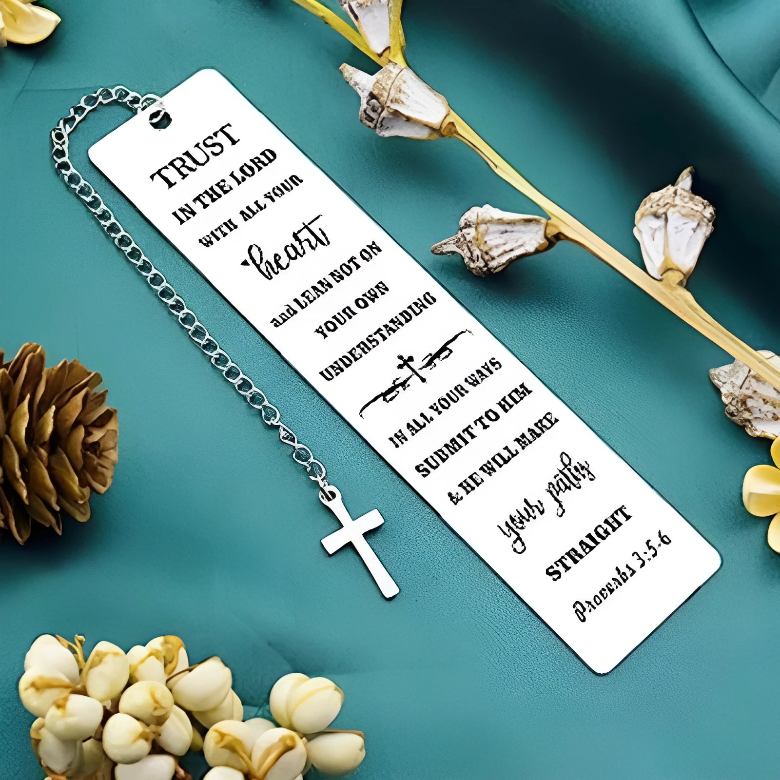 Stainless steel metal bookmark with European style design and CFS5170 steel colour finish