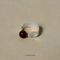 Round spoon stewed pork jewellery set with alloy ring and bracelet featuring diamond shape