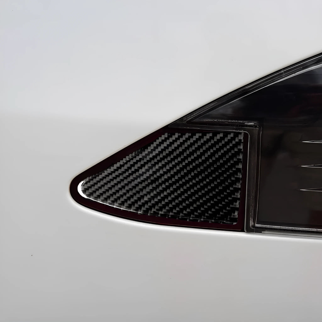 Carbon fibre textured sticker for covering a device charging port panel, showing the 3M adhesive backing.
