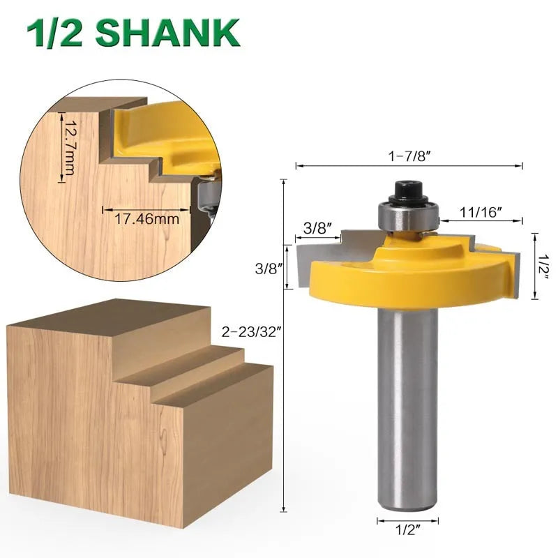 Carbide step knife cutter with 8mm shank for door and window woodworking