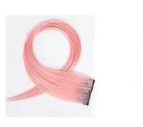 Gradient coloured long curly hair wig patch extension approximately 60cm in length