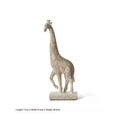 Wood colour synthetic resin giraffe ornament, 30.5cm tall, European-style decorative sculpture