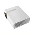YG530 mini mobile phone projector in black or white showing wireless connection and large projection screen