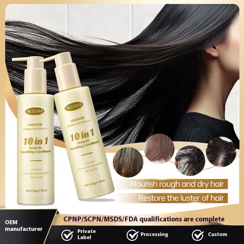 Soft 10-in-1 wash-free hair conditioner 210g bottle for ladies frizzy hair treatment