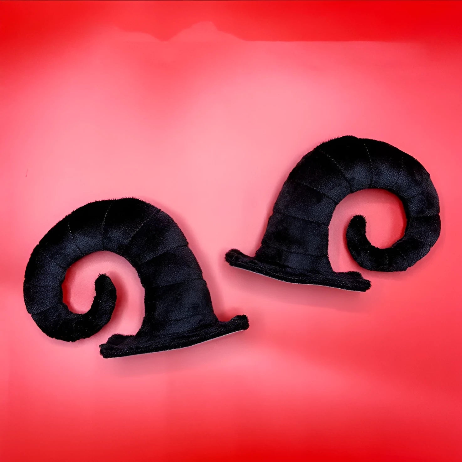 Composite fibre demon horn ornaments for motorcycle helmet customisation in four colour options