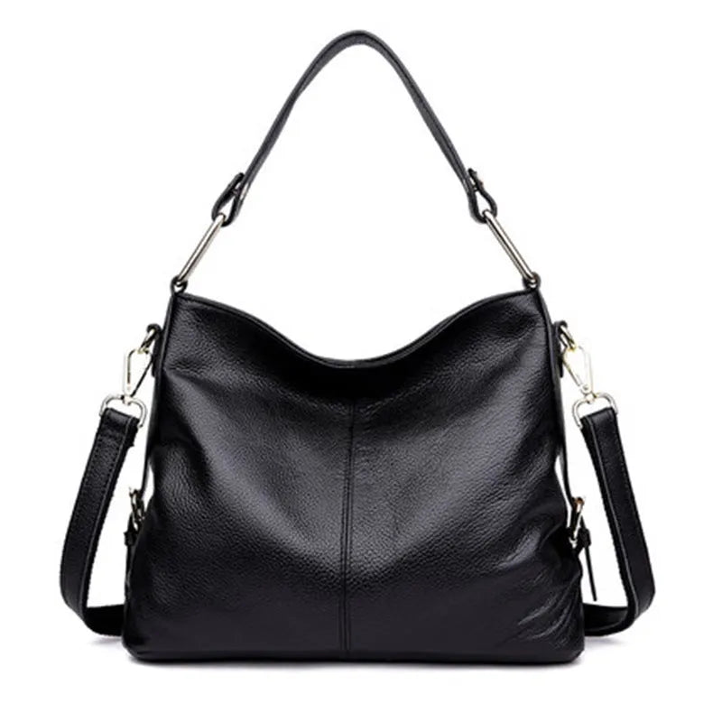 Genuine leather crossbody bag in vertical square silhouette with internal organisation compartments