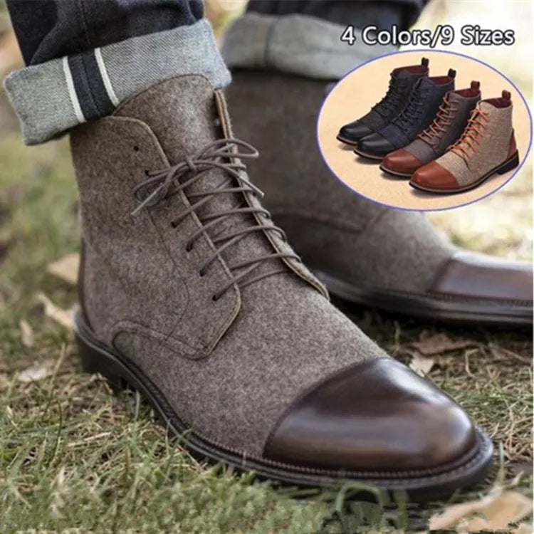 Leather motorcycle boots with belt buckle detailing in black colour