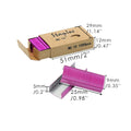 Box of 1000 metal stitching needles in black, purple, rose gold and rose red colours