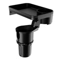 Black ABS plastic car dinner tray holder rotating in vehicle cup holder