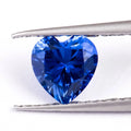 Royal blue synthetic gemstone with love heart tiara shape for jewellery making