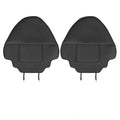 Black leather rear seat anti-kick pad with single pocket, dimensions 68cm by 42cm