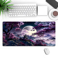 Precision lock edge gaming mouse pad with non-slip rubber cloth base and thermal transfer pattern