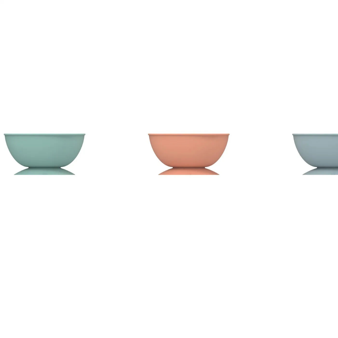 Cyan silicone slow feeding bowl for dogs with textured surface and suction cup base.