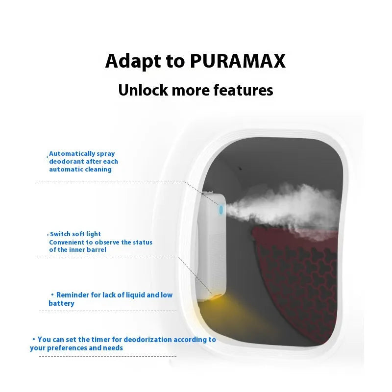 Xiaopei smart spray pet odour removal machine with external bracket and purification liquid bottles