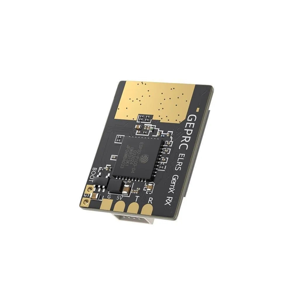 ELRS dual-frequency 915M 2.4G FPV drone receiver with metal case and T-shaped antennae