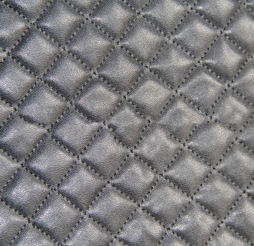 Black quilted PU and polyester fabric universal car seat cover with plastic hooks