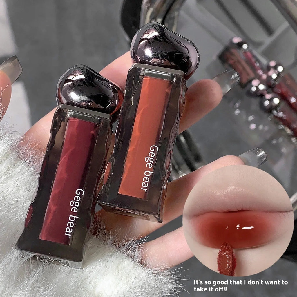 Glacier Lava Lip Lacquer in water-light mirror finish with colour correction properties