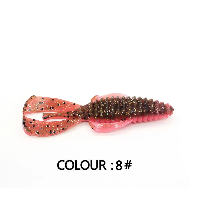 PVC fishing soft bait lure in 8cm and 12cm sizes with multiple colour options for anglers