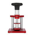 Watch repair spiral cap presser tool with twenty plastic moulds for different watch case sizes