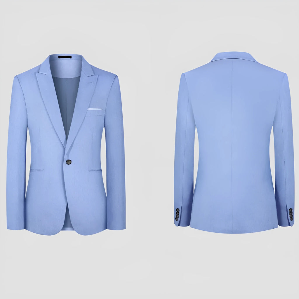 Men's western style suit jacket in pink or light blue for spring summer city fashion wear