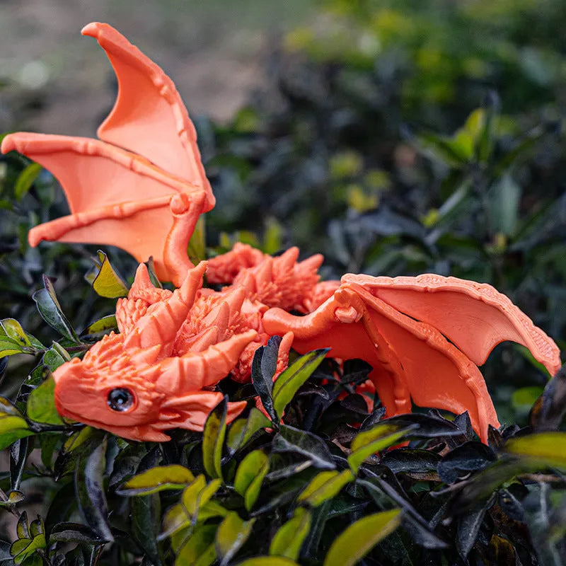 3D printed PLA dragon wings decoration toy in multiple colour options