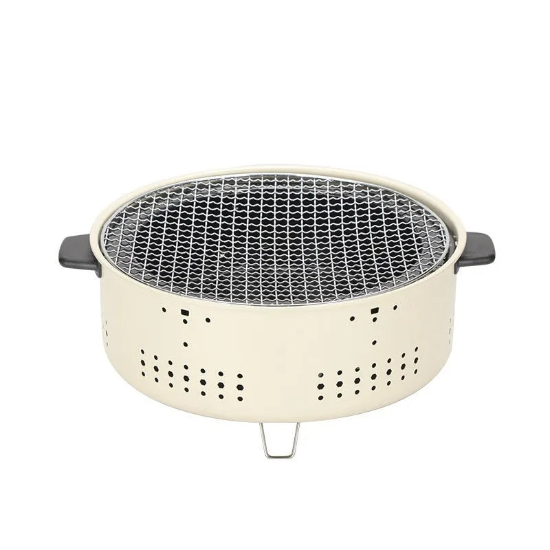 Indoor portable charcoal cooking stove with grill rack disk for 3-5 people