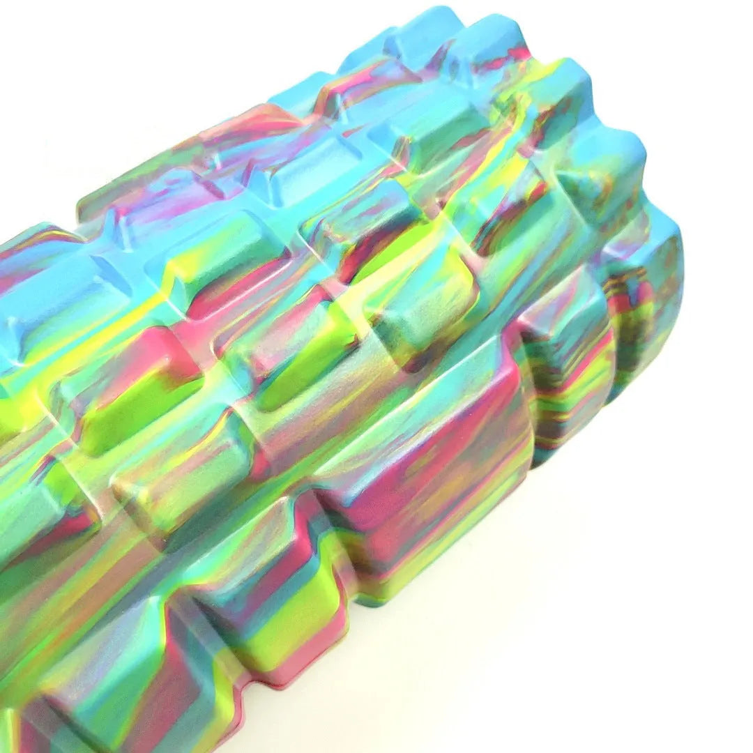 33 cm long camouflage pattern EVA foam roller with 14 cm diameter for fitness and yoga