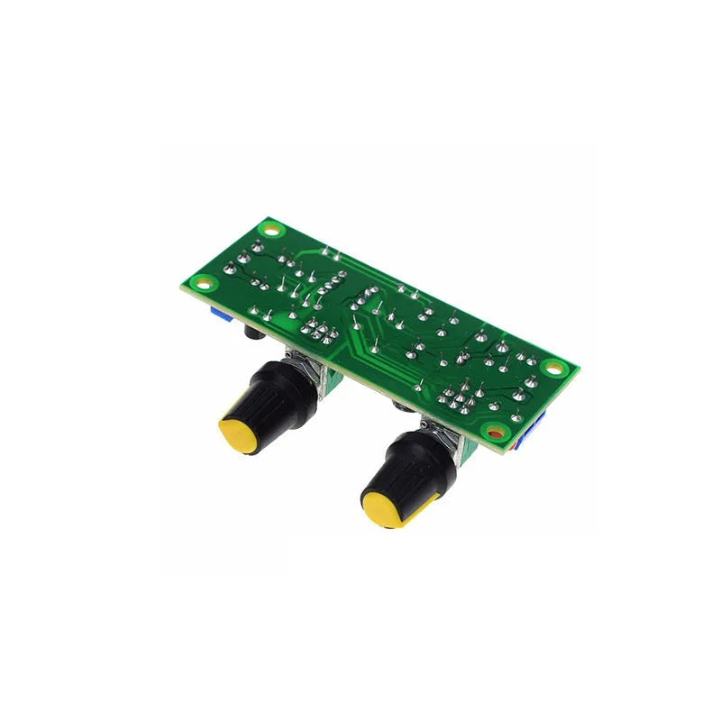 Single power supply 10-24V bass boost front stage audio circuit board on FR-4 PCB