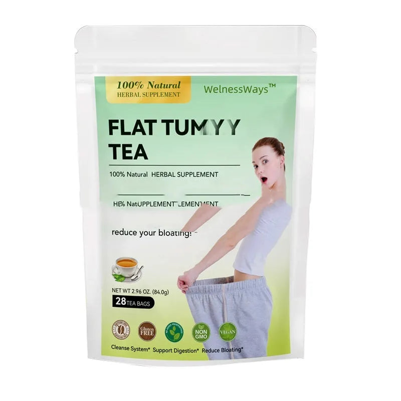 28 day slim flat tummy tea programme with multiple herbal detox tea blends