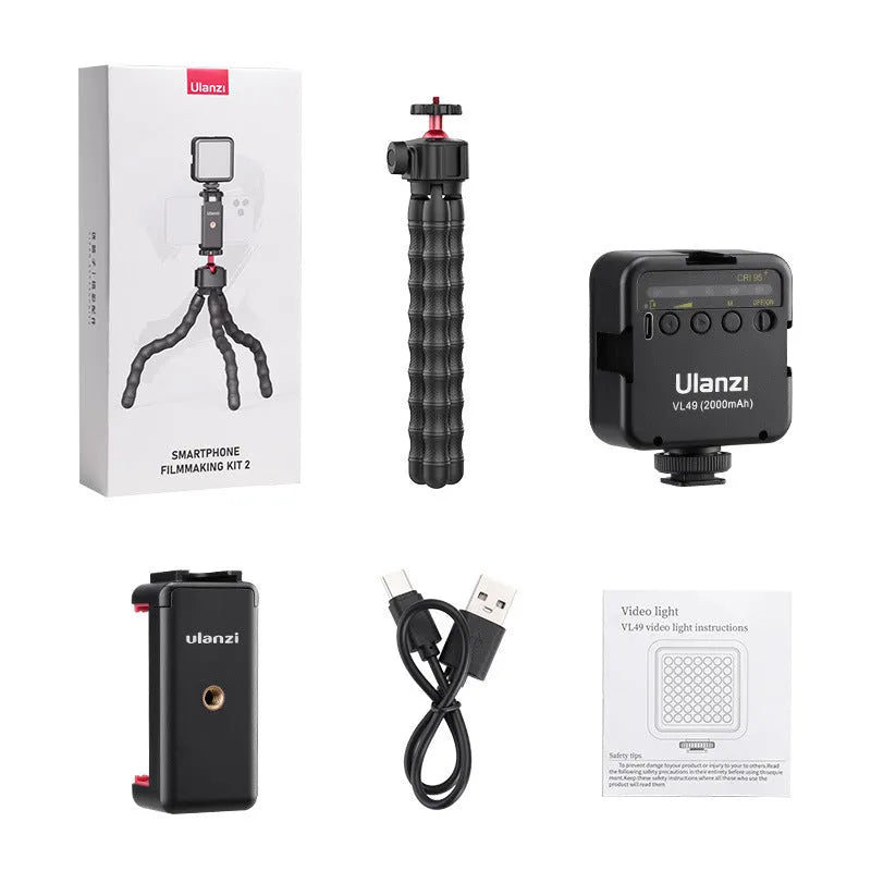 Adjustable photography tripod from the 2985-set vlogging and video suite