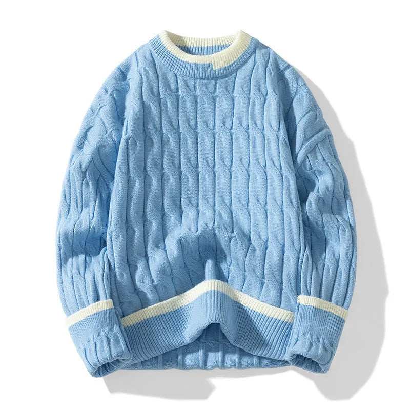Men's two-piece modal acrylic sweater set loose fit pullover in multiple colour options
