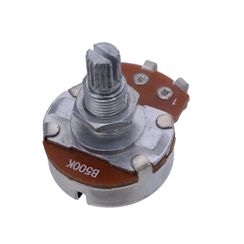Metal electric guitar potentiometer knob with resistance value markings