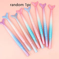 Cartoon mermaid design pen with 0.38mm fine writing tip and plastic shell