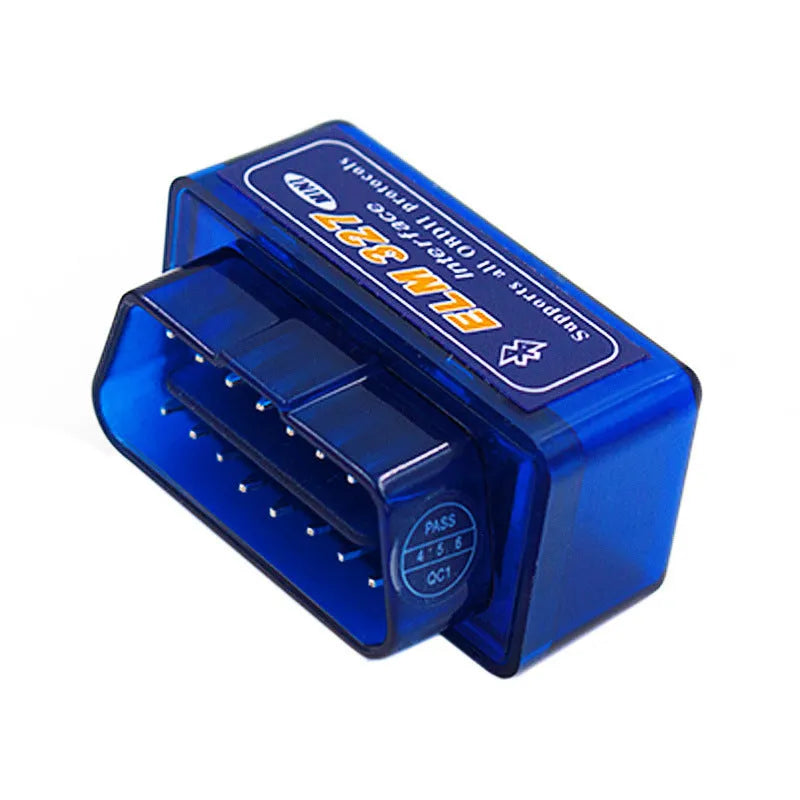 Bluetooth OBD2 auto fault detector with ELM327 chipset for vehicle diagnostics