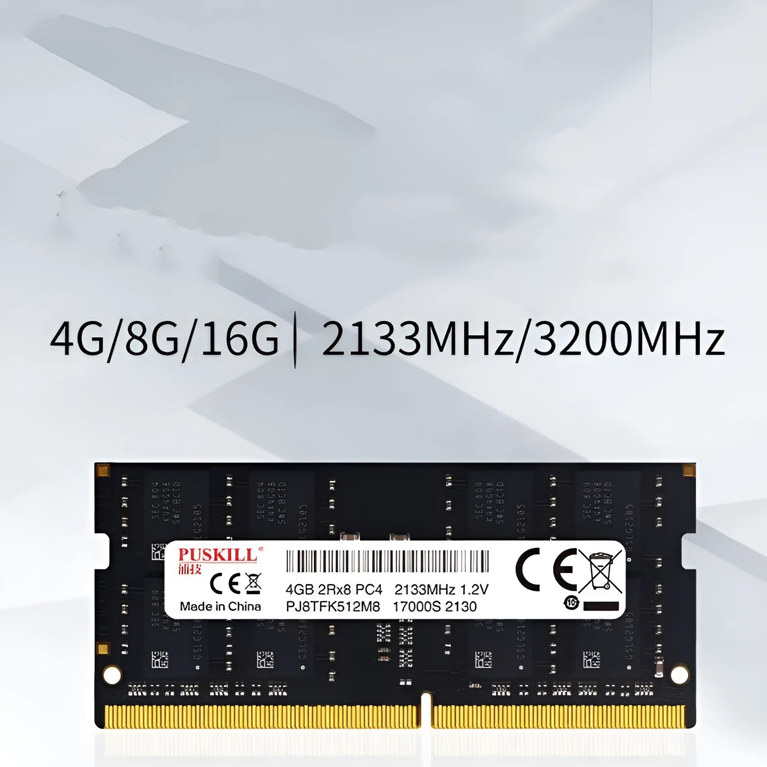 DDR4 notebook memory bar module showing 260-pin SODIMM connector and component layout