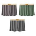 Men's loose fit ice silk underwear in solid colours on mannequin showing mid waist style