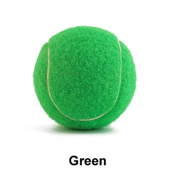 Colourful 6.3cm diameter rubber dog tennis ball toy for bite-resistant play