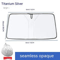 Double ring car front shield sun protection in titanium silver NC fabric