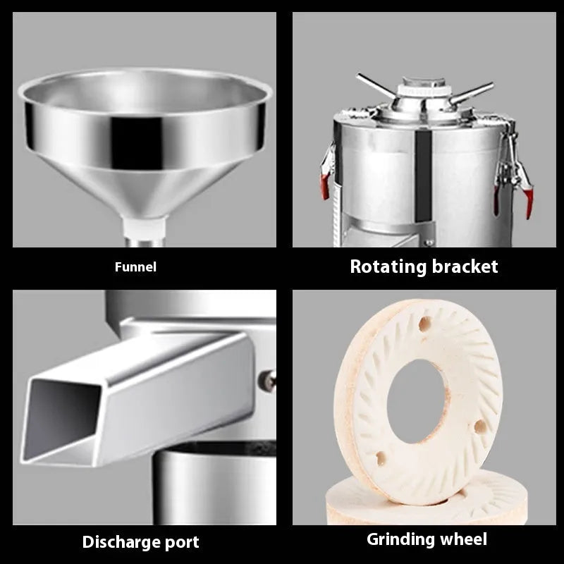 ZX-100Y electric sesame grinding machine with stainless steel construction on kitchen counter