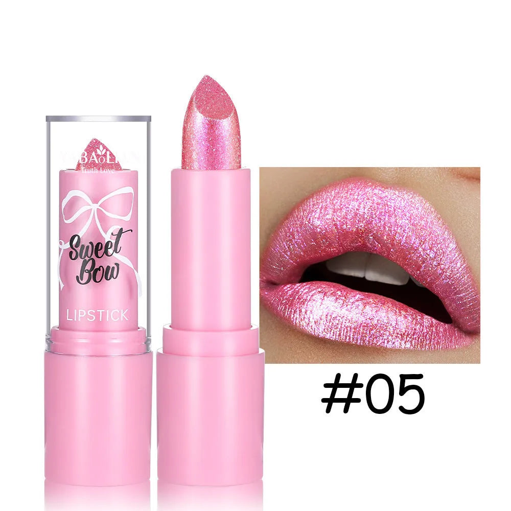 Sweetheart Bow XINGX Diamond Lipstick in six colour options with standard bullet format