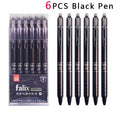 Hot erasable push gel pen 0.5mm with plastic shell and stainless steel nib