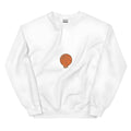 White hooded sweatshirt with letter print and side seam pockets