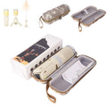 Portable LED camping lantern in creamy white or dark grey colour with button switch