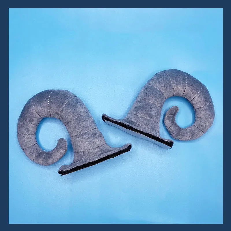 Composite fibre demon horn ornaments for motorcycle helmet customisation in four colour options