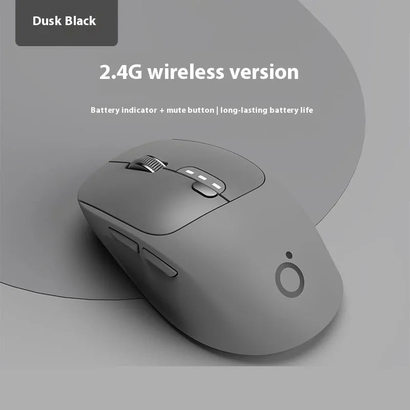 Mute wireless Bluetooth computer mouse in Matcha Green colour on a desk