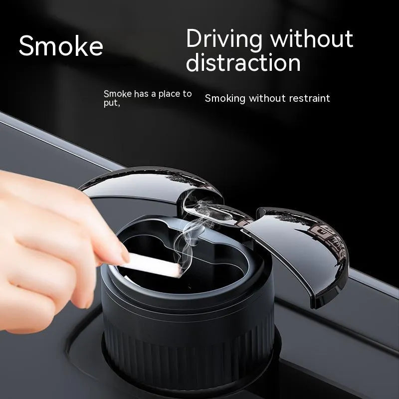 Automatic infrared sensing car ashtray in metal construction with lid