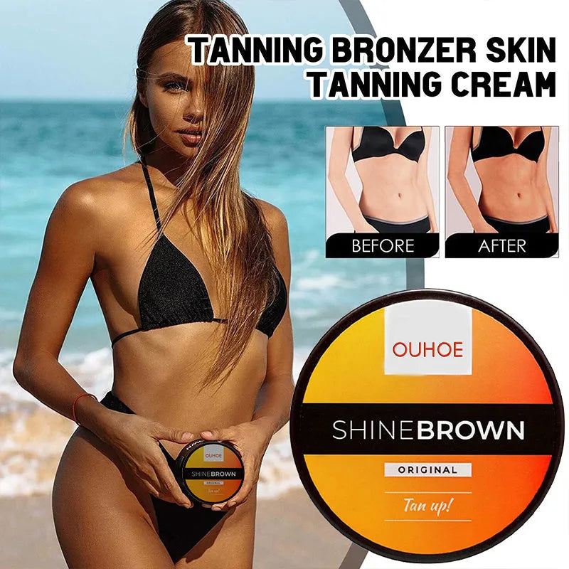 Black packaging for Luxe Gel Tanning Cream and After Sun Aloe Vera Gel set in 50g or 100g sizes.