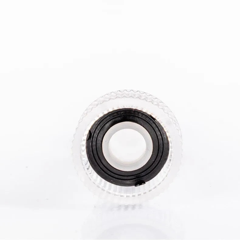 Transparent plastic water inlet joint with filter screen for Karcher K2 to K7 series pressure washers.