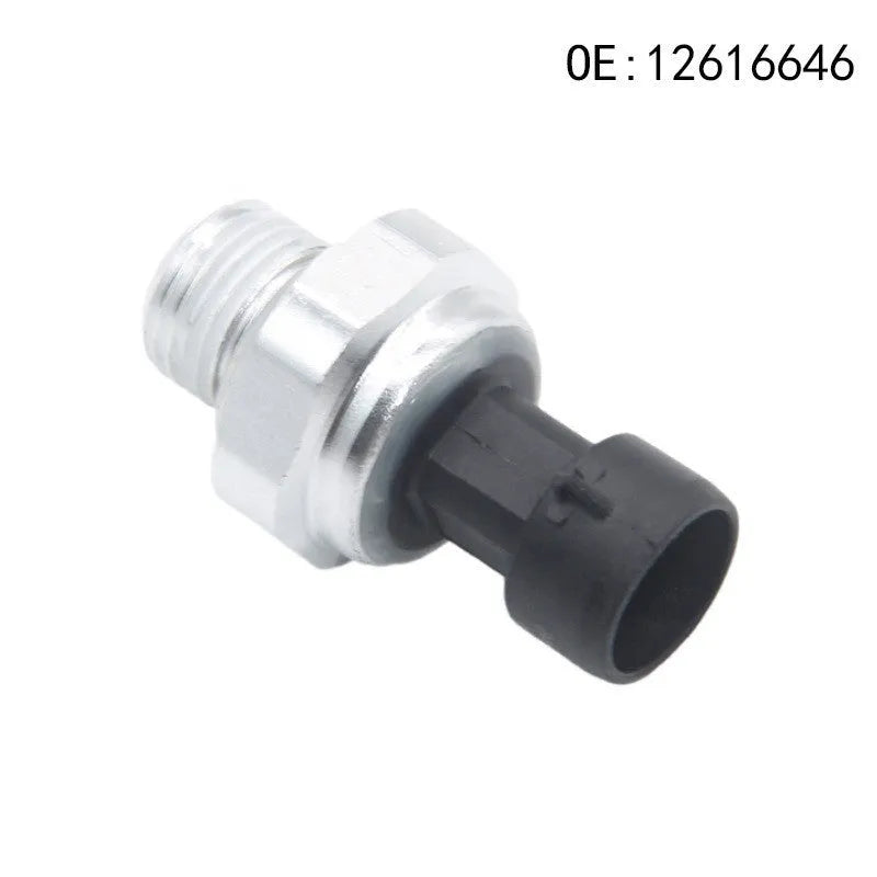 Silver-coloured metal automotive fuel pressure sensor for models 12616646 12677836 D1846A.