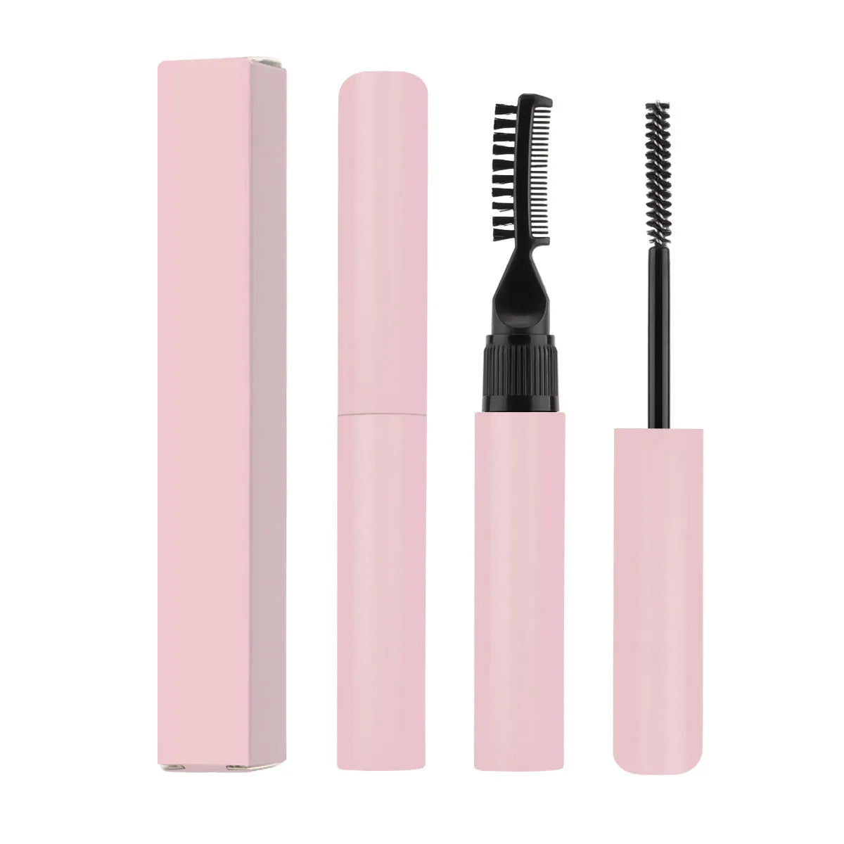 Eyebrow glue for natural shaping with one-brush application in pink or white colour options